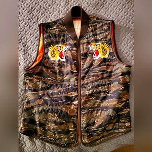 DENIM & SUPPLY> RALPH LAUREN> ASIAN TIGER CAMOUFLAGE QUITED VEST
